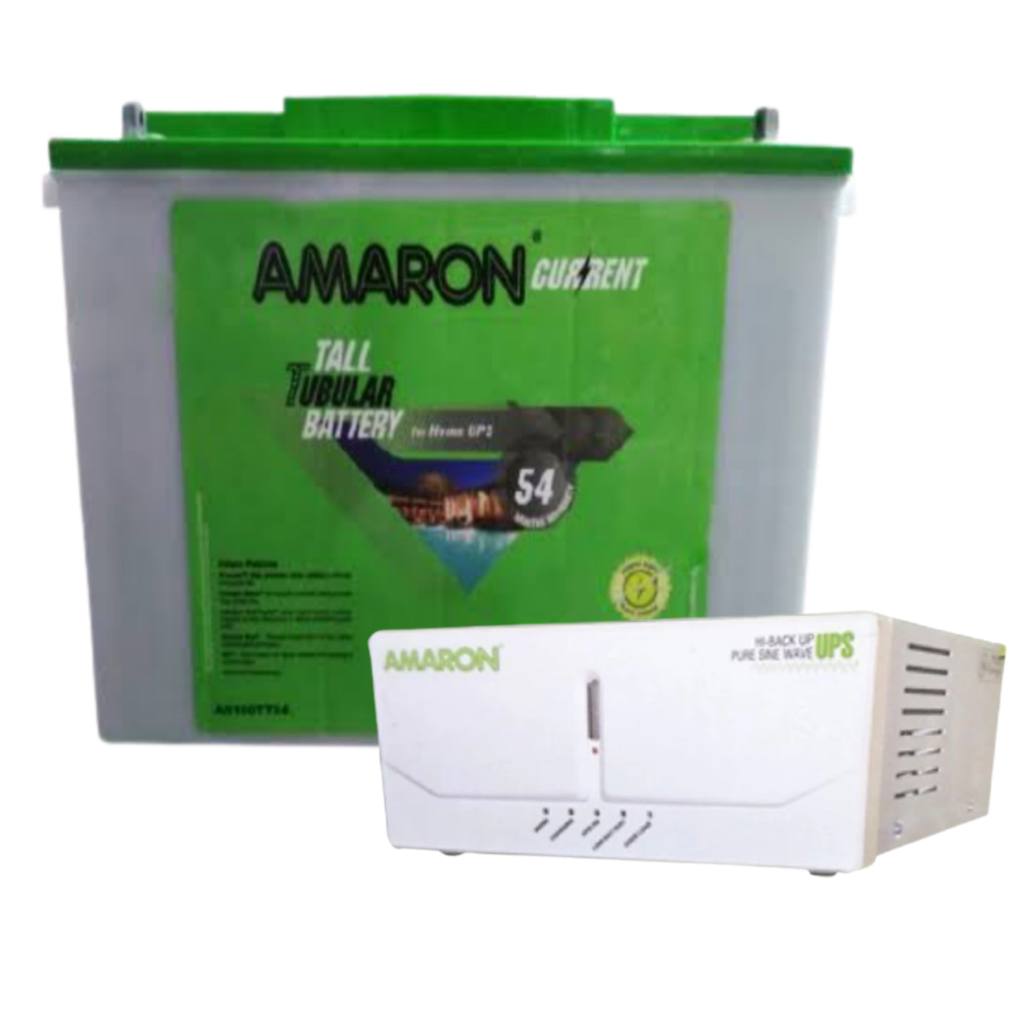 AMARON 1400 SINE WAVE UPS AND 2 PCS AMARON AAM-CR-AR150TT54